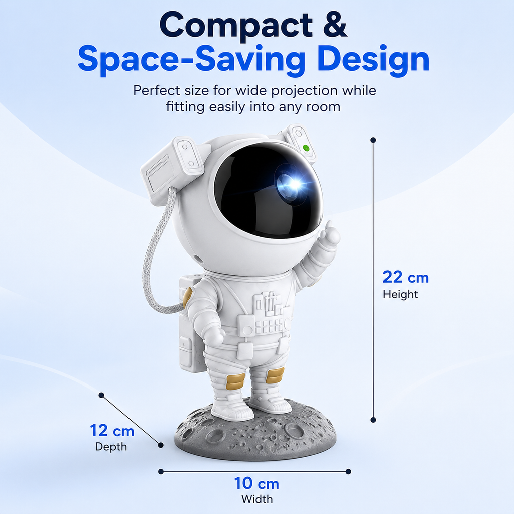 Astronaut Galaxy Projector Night Light with Remote Control, 360° Adjustable Star Projector Lamp, 8 Nebula Modes LED Space Light for Kids Bedroom, Gaming Room & Home Decoration